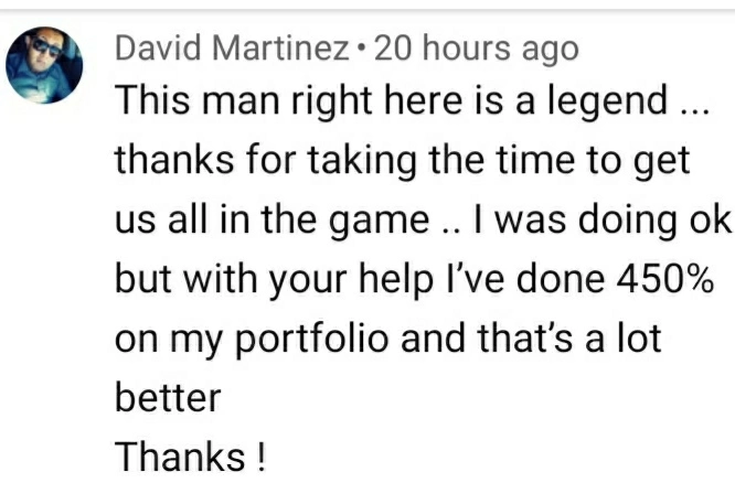 Trading Testimonial